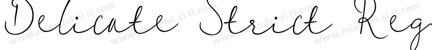 Delicate Strict Regular字体转换